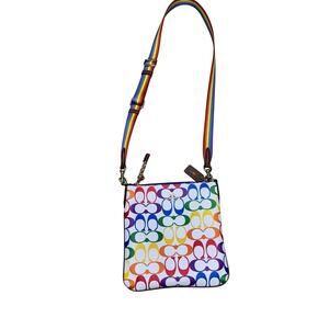 Coach Rainbow Crossbody Bag, Rare Colorful W/straps,NY